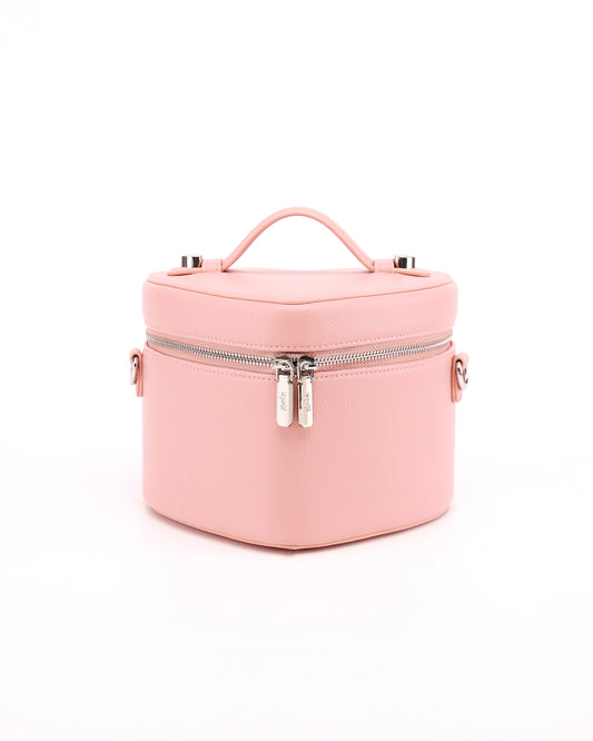Front view of GALS Mini Lovette Vanity Case in Blush Pink