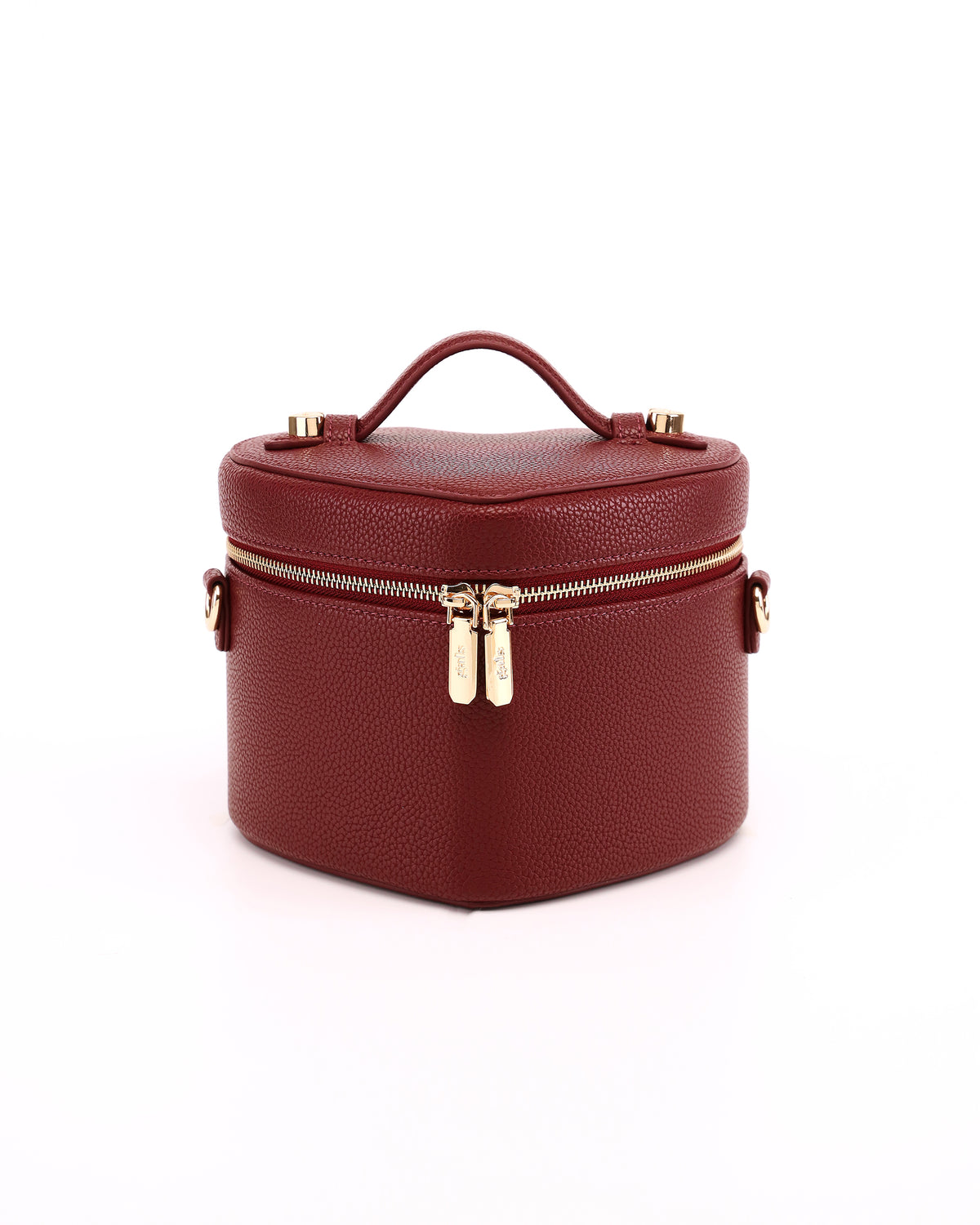 Front view of GALS Mini Lovette Vanity Case in Mulberry