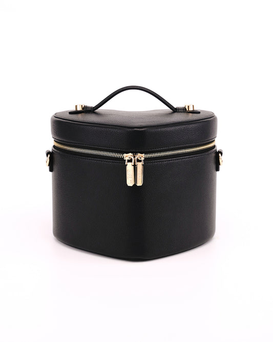 Front view of GALS Lovette Vanity Case Large in Onyx