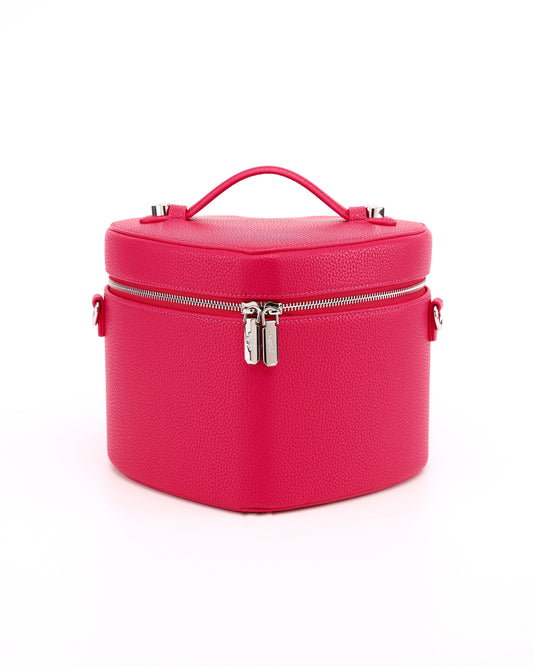 Front view of GALS Lovette Vanity Case Large in Berry Pink