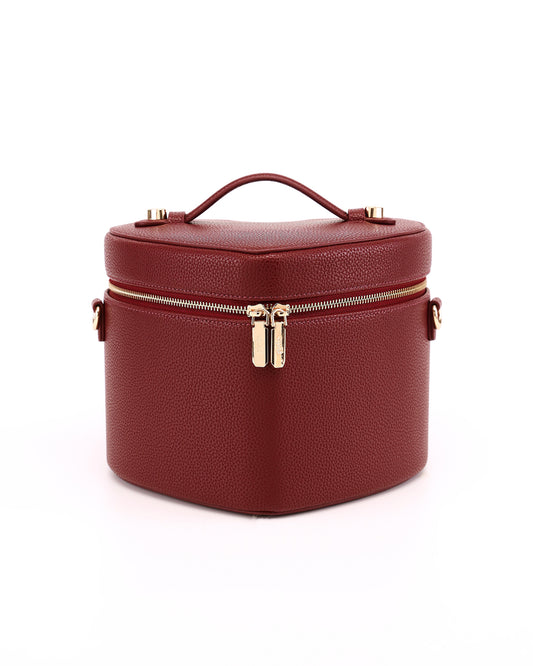 Front view of GALS Lovette Vanity Case Large in Mulberry