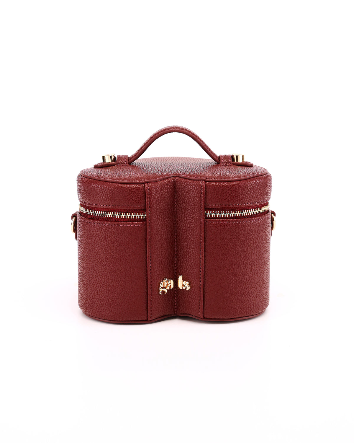 Rear view of GALS Mini Lovette Vanity Case in Mulberry