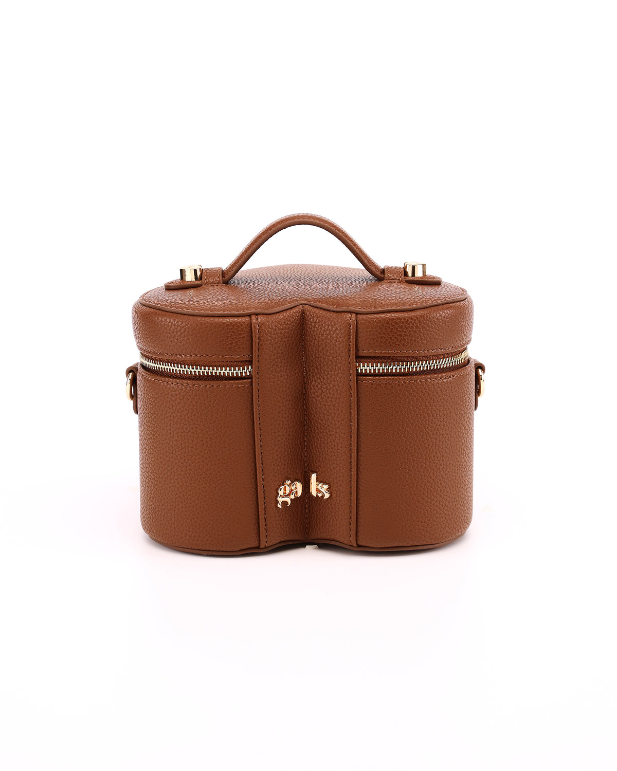 Rear view of GALS Mini Lovette Vanity Case in Mocha