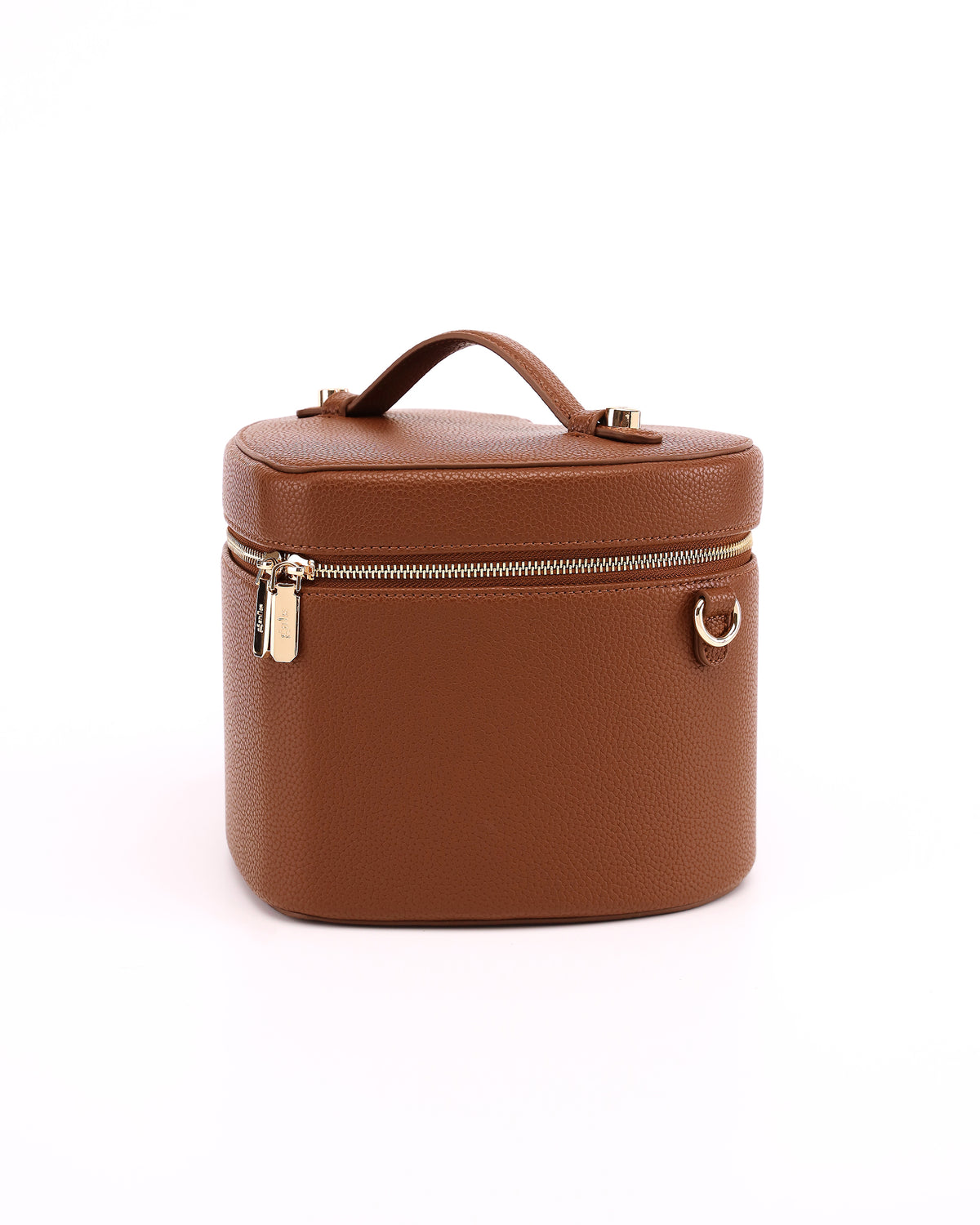 Angled view of GALS Lovette Vanity Case Large in Mocha