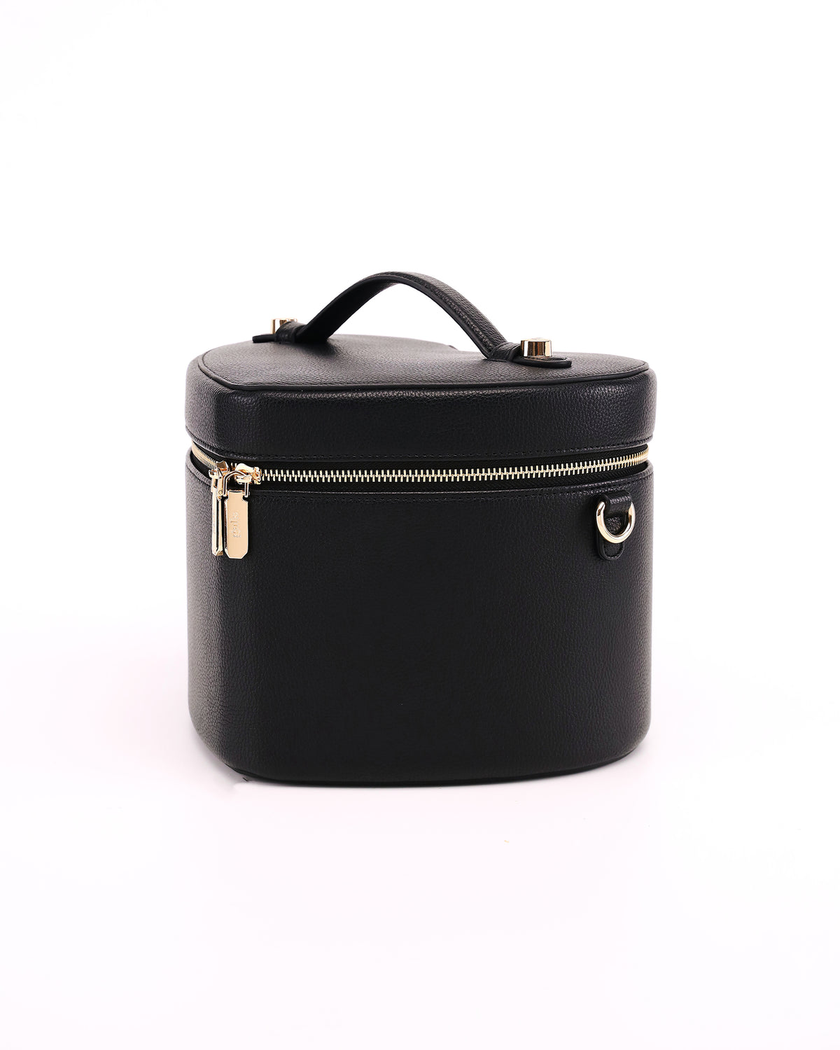 Angled view of GALS Lovette Vanity Case Large in Onyx