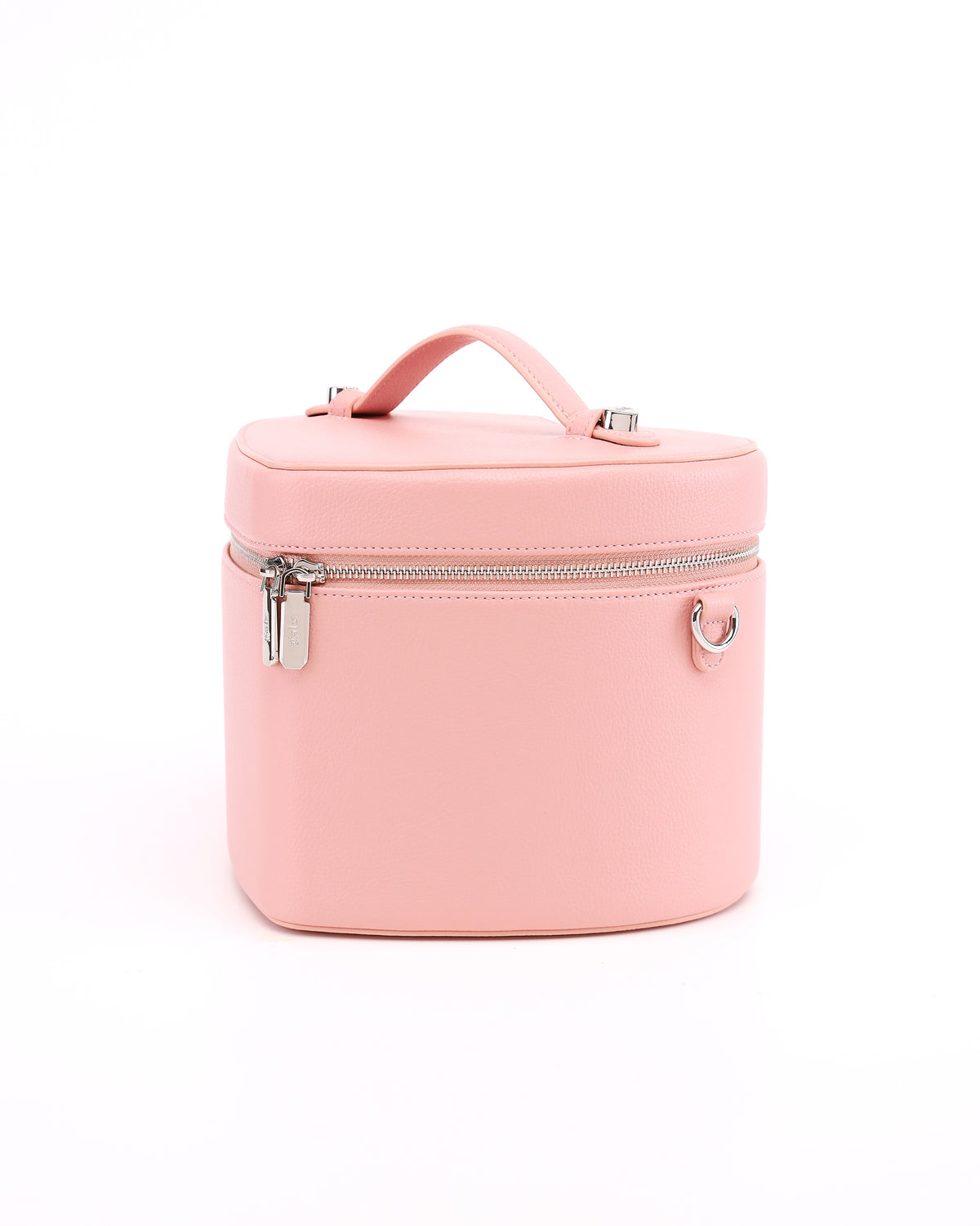 Angled view of GALS Lovette Vanity Case Large in Blush Pink