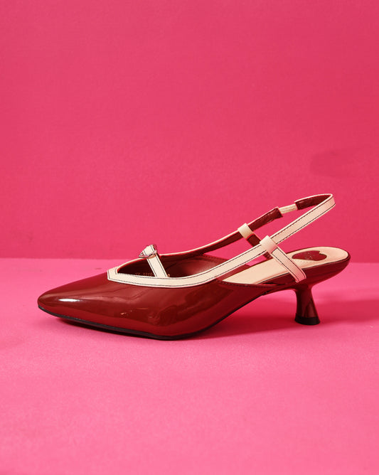 NEA HEELS (BURGUNDY)