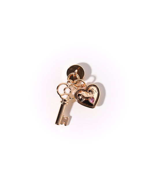 LOVE KEY CHARMS (GOLD)